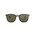 Ray-Ban Rb4278 Square Sunglasses, Black on Matte Black/Polarized Green, 51 mm