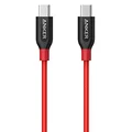 Anker Powerline+ Usb-C To Usb-C 2.0 With Pouch With Offline Packaging V3, 3ft, Red