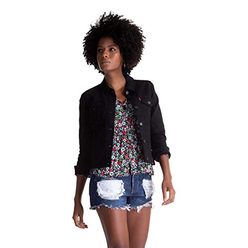 Levi's Women's Original Trucker Jacket, Soft Ultra Black, X-Small