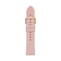 Fossil Silicone or Leather Interchangeable Watch Band Strap with Stainless Steel Buckle Closure, Blush/Rose Gold, 22mm, Traditional,Fashionable