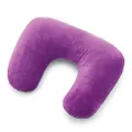 Samsonite 2-in-1 Magic Travel Pillow, Purple/Dots, One Size