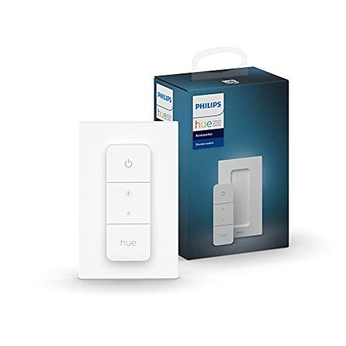 Philips Hue Smart Wireless Dimmer Switch V2 (Installation-Free, Exclusive for Philips Hue Lights) For Indoor Home Lighting, Living room, Bedroom.