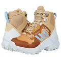 adidas Women's Terrex Swift R3 Mid Gore-TEX Hiking Shoes, Beige Tone/Ambient Sky/Halo Blue, 8.5 US