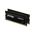Kingston Fury Impact 32GB Kit (2x16GB) 2666Mhz DDR4 CL15 SODIMM Memory Gamer for LAPTOP Color Black (KF426S15IB1K2/32)