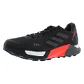 adidas Terrex Agravic Ultra Trail Running Shoes Men's, Core Black/Grey Five/Solar Red, 14 US