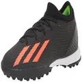 adidas Unisex-Adult X Speedportal.3 Turf Soccer Shoe, Black/Solar Red/Solar Green, 8 Women/9 Men