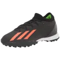 adidas Unisex-Adult X Speedportal.3 Turf Soccer Shoe, Black/Solar Red/Solar Green, 8 Women/9 Men