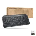 Logitech MX Keys Mini Wireless Illuminated Keyboard for Business, Compact, Logi Bolt USB Receiver, Backlit, Rechargeable, Windows, macOS, Linux, iOS, Android, Metal Build - Graphite