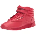 Reebok Women's Freestyle Hi High Top Sneaker, Vector Red/White, 5 US