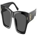 Tory Burch Women's Ty7169u Universal Fit Rectangular Sunglasses, Black