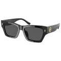 Tory Burch Women's Ty7169u Universal Fit Rectangular Sunglasses, Black