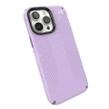 Speck iPhone 14 Pro Max Case - Drop Protection, Scratch Resistant, Dual Layer Slim Phone Case for 6.7 Inch iPhones 14 Pro Max - Built for MagSafe - Presidio2 Grip - Spring Purple/Cloud Grey/White