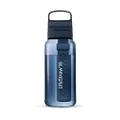 LifeStraw Go Series – BPA-Free Water Filter Bottle for Travel and Everyday Use Removes Bacteria, Parasites and Microplastics, Improves Taste, 1L Aegean Sea