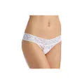Hanky Panky Women's Petite Signature Lace Low Rise Thong White Thongs One Size