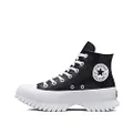 Converse Chuck Taylor All Star Lugged 2.0 Leather Unisex Shoes, Black/Egret/White, 8 Women/6 Men