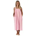 The 1 for U Nightgown 100% Cotton Sleeveless + Pockets Meghan (XS, Pink)