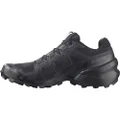 Salomon Men's Speedcross 6 Trail Running Shoe, Black/Black/Phantom, 9.5 US