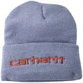 Carhartt Men's Knit Insulated Logo Graphic Cuffed Beanie, Folkstone Gray, One Size