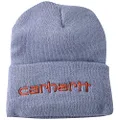 Carhartt Men's Knit Insulated Logo Graphic Cuffed Beanie, Folkstone Gray, One Size