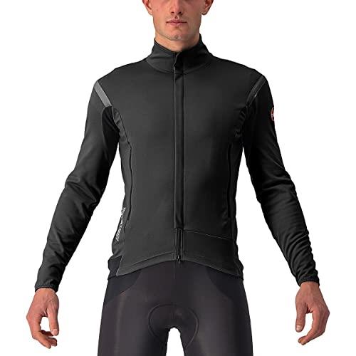 Castelli Men's Perfetto RoS 2 Jacket, Windproof Jacket for Road and Gravel Biking I Cycling, Light Black/Black Reflex, Large