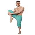 Ucraft "Xlite Rock Climbing Bouldering and Yoga Knickers ¾ Men's and Women's Capri Pants. Lightweight, Stretchy, Breathable (L, Turquoise)