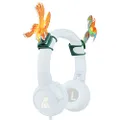 POGS Doodas Attachable Accessory for POGS Headphones | Color Your Own Interchangeable Land Set - Elephant, Lion, Parrot | Includes Frogbites Attachments | Kids DIY Coloring Arts & Crafts