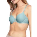 Warner's Women's No Side Effects Underarm-Smoothing Comfort Underwire Lightly Lined T-Shirt Bra 1356, Canal Blue, 36D