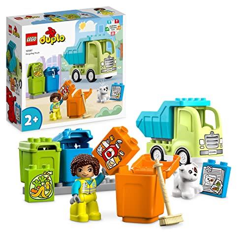 LEGO® DUPLO® Town Recycling Truck 10987 Educational Building Toy Set Helps Toddlers Aged 2+ Learn About Recycling (15 Pieces)