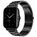 YOUkei Compatible for Amazfit GTS 3 Band, Quick Release Stainless Steel Metal Replacement Straps Compatible with Amazfit GTS 2 / GTS 2 Mini/GTS 3 Smartwatch (Black)