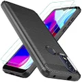 Osophter for Moto G Pure Phone Case,Moto G Pure Case with 2pcs Screen Protector Shock-Absorption Flexible TPU Rubber Protective Cell Phone Cover for Motorola G Pure(Black)