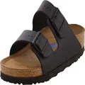 Birkenstock Unisex Arizona Soft Footbed Black Sandals - 5-5.5 2A(N) US Women