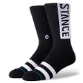 Stance Men's Crew Sock OG, black, Extra Large