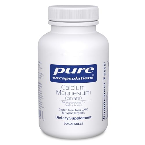 Pure Encapsulations Calcium Magnesium (Citrate) | Supplement for Bone Strength, Muscle Cramp and Tension Relief, Teeth, and Cardiovascular Health* | 90 Capsules