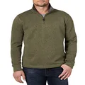 Wrangler Authentics Men’s Sweater Fleece Quarter-Zip, Olive Night, Small