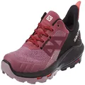 Salomon Women's Outpulse Gore-tex Hiking Shoes Trail Running, Tulipwood/Black/Poppy Red, 6