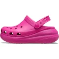 Crocs Unisex-Adult Classic Crush Clogs | Platform Shoes, Fuchsia Fun, 9 Women/7 Men