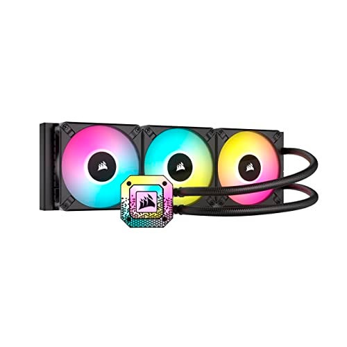 Corsair iCUE H150i Elite CAPELLIX XT RGB Watercooler, 360mm Radiator, 3 x AF120 ELITE RGB PWM Fans
