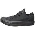 Converse unisex-child Chuck Taylor All Star Low Top Sneaker, black monochrome, 7 M US Toddler