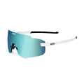 Koo Supernova Mirror Lens Cycling Sunglasses, White/Turquoise