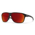 Smith Unisex Leadout Pivlock Performance Sunglasses - Matte Black Frame | ChromaPop Red Mirror Lens, Matte Black, One Size