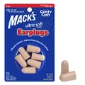 Mack's Ultra Soft Foam Earplugs, 3 Pair - 33dB Highest NRR, Comfortable Ear Plugs for Sleeping, Snoring, Travel, Concerts, Studying, Loud Noise, Work