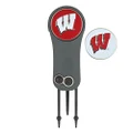 Collegiate Switchblade Repair Tool & 2 Ball Markers, Wisconsin Badgers