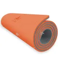 Hatha Yoga Extra Thick TPE Yoga Mat - 72"x 32" Thickness 1/2 Inch -Eco Friendly SGS Certified - With High Density Anti-Tear Exercise Mats For Home Gym Travel & Floor Outside (Orange/Gray)…