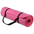 BalanceFrom Go Yoga All Purpose Anti-Tear Exercise Yoga Mat with Carrying Strap, Pink