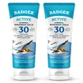 Badger Mineral Sunscreen Cream SPF 30, All Natural Sunscreen with Zinc Oxide, 98% Organic Ingredients, Reef Safe, Broad Spectrum, Water Resistant, Unscented, 2.9 fl oz (2 Pack)