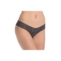 Hanky Panky Women's Signature Lace Low-Rise Thong Panty, Granite, One Size