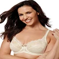 Playtex Women's Love My Curves Beautiful Lace and Lift Underwire Full Coverage Bra #4825, Gardenia, 42D