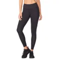 2XU Womens Force Mid-Rise Compression Tights with Flat-Wide Waistband for Training and Fitness