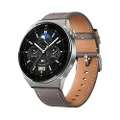 Huawei Watch GT 3 Pro 46 mm GPS + Bluetooth Smartwatch (Grey Leather) - International Version