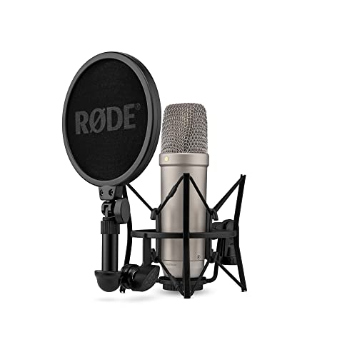 Rode NT1 5th Generation Condenser Microphone with SM6 Shockmount and Pop Filter